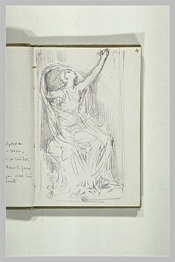 Femme drapée, assise