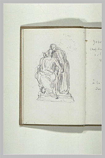 Figure penchée sur une figure assise