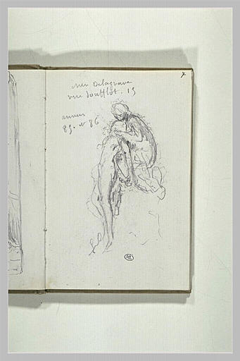 Figure assise derrière une figure debout