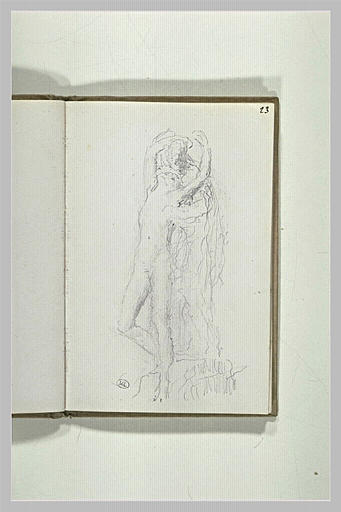 Figure derrière une figure debout