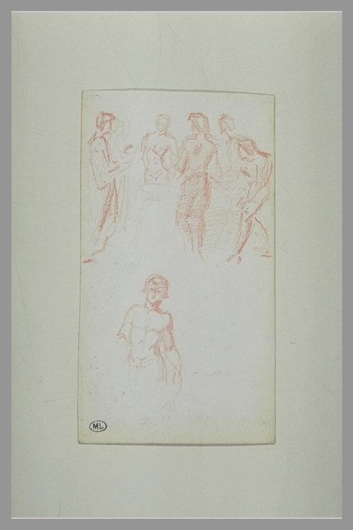 Croquis d'après La Forge de Vulcain de Velasquez