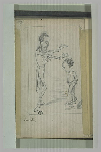 Croquis caricatural de deux personnages