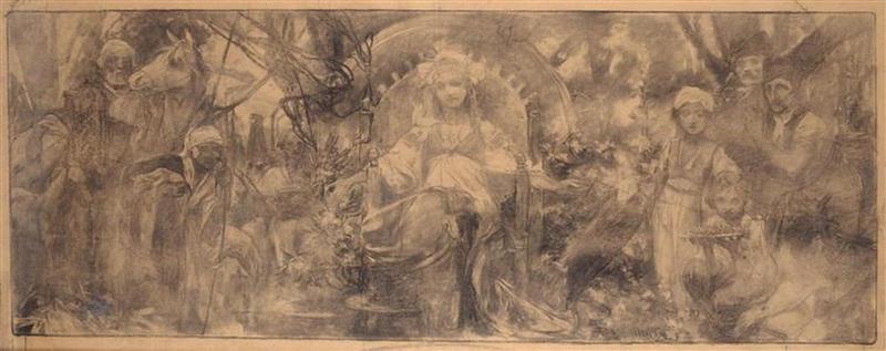 La Bosnie offrant ses produits à l'Exposition