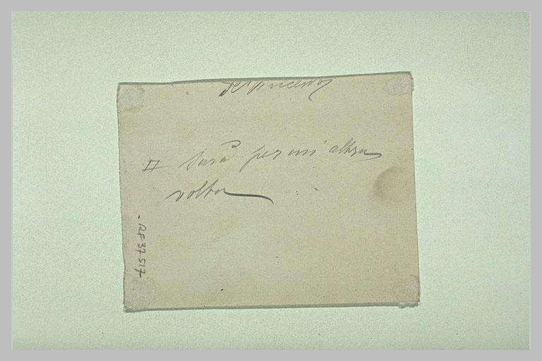 Annotations au crayon, en italien