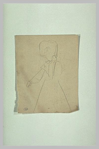 Silhouette de femme, avec capeline