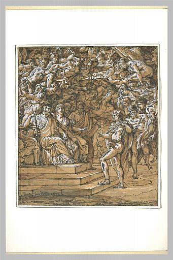 Orphée aux Enfers ; étude pour la peinture du musée d'Arles