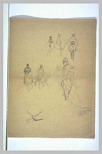 Etude pour Une chasse au faucon à Saint-Germain-en-Laye