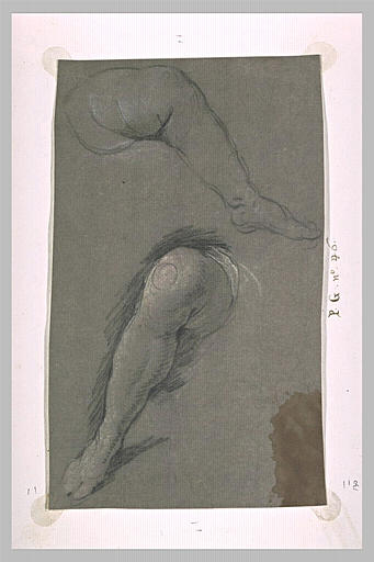 Deux jambes gauche, jusqu'à la cuisse, pliées