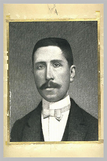 Portrait d'homme, en buste, de face, en habit
