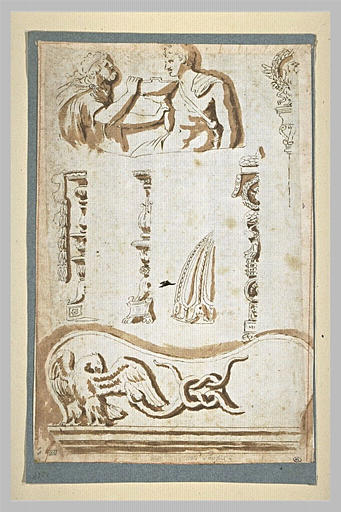Feuille d'étude d'après l'antique