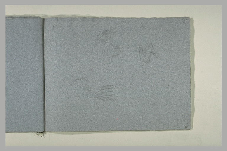 Etudes légères de visage et de mains