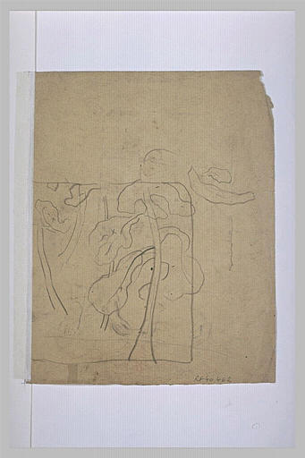 Esquisse d'un paysage, dans un encadrement