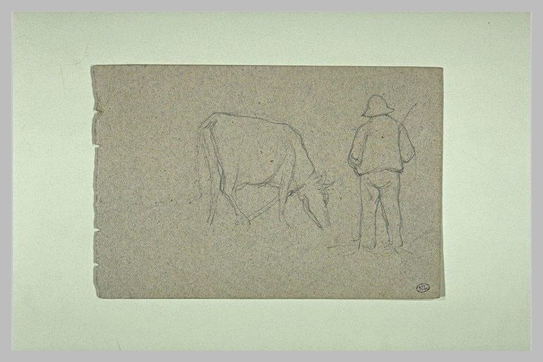 Vache et paysan