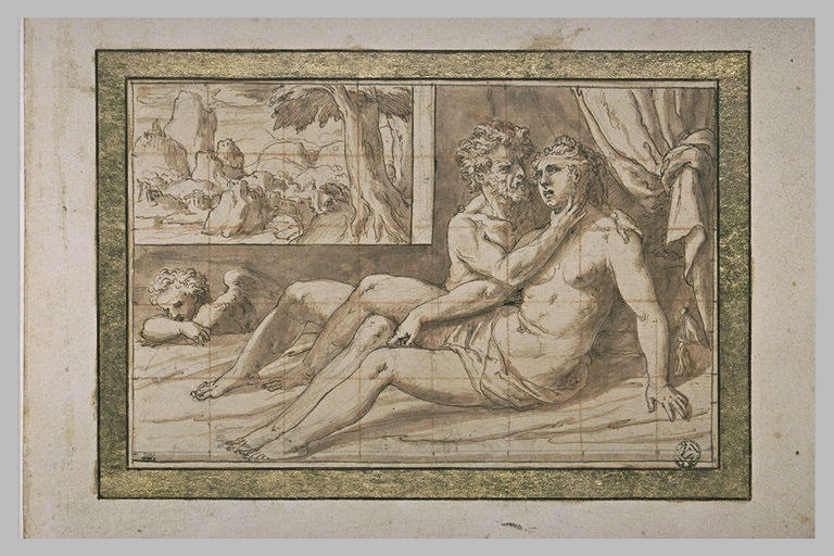 Vénus et Anchise enlacés