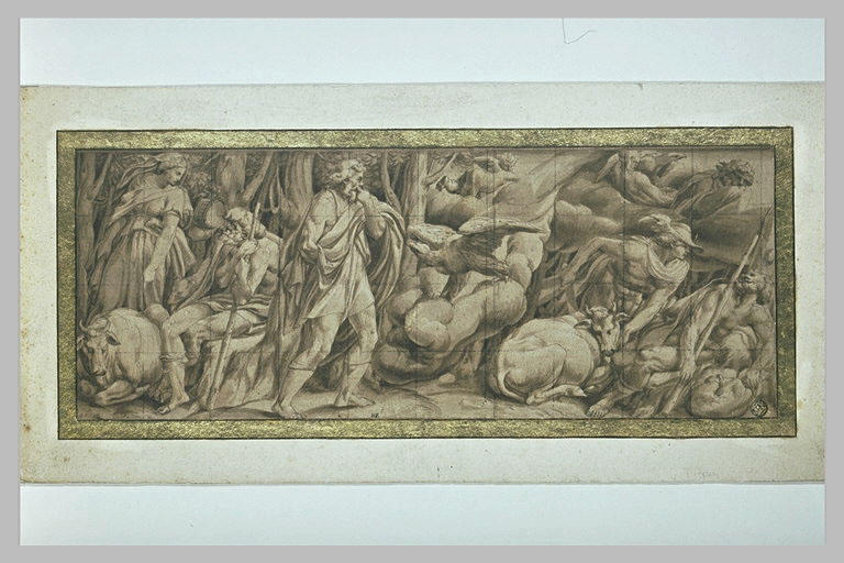 Frise : Junon fait garder Io par Argus, Mercure tue Argus