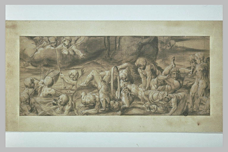 Mercure et Diane regardant des jeux d'enfants