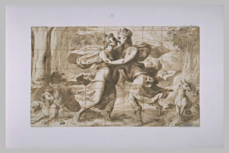 Diane enlaçant une nymphe