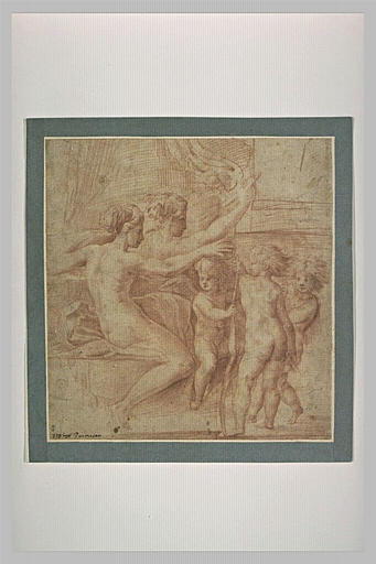 Deux femmes nues et trois putti