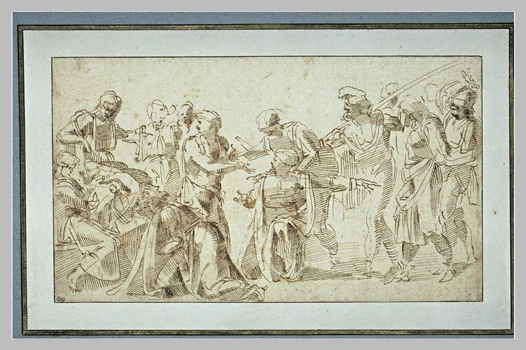 Prisonniers conduit devant un roi