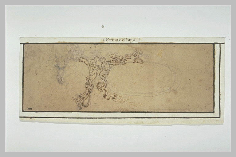 Deux cartouches entourés d'ornements