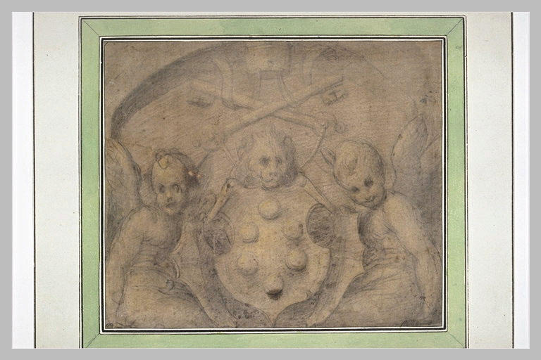 Les armes de Léon X, soutenues par deux anges