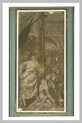 Figures dans un temple