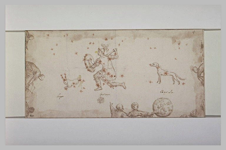 Trois signes du Zodiaque : le Chien, le Lapin et un soldat