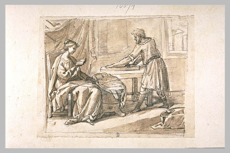 Sainte Famille, avec Joseph travaillant le bois