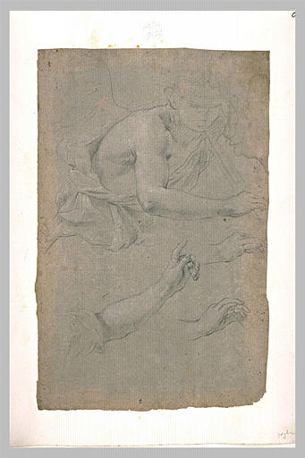 Deux mains, un bras nu et une demi-figure