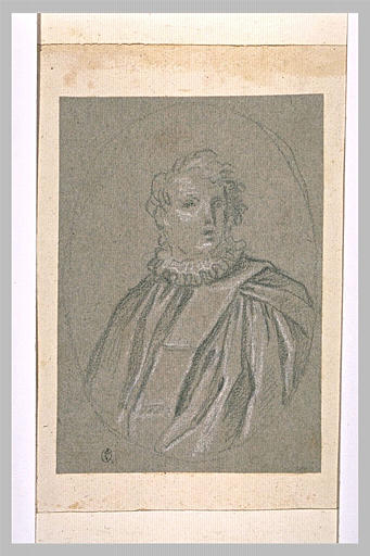 Buste d'un homme, en costume Henri IV, en médaillon
