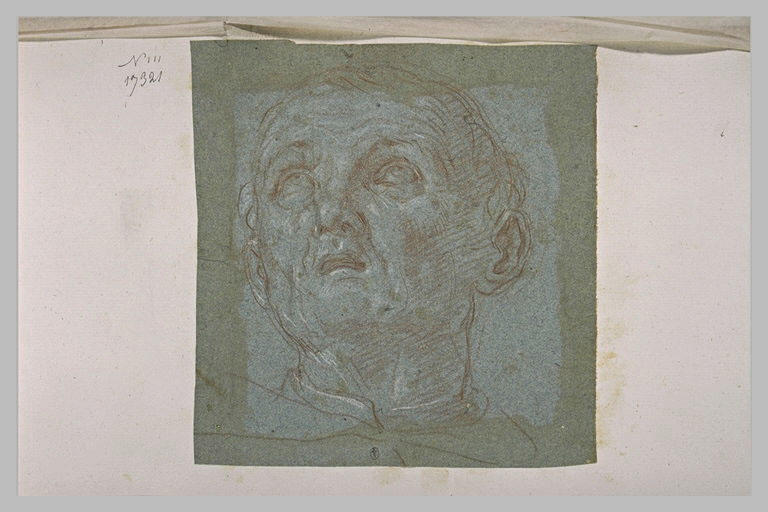 Tête d'homme âgé, les yeux levés
