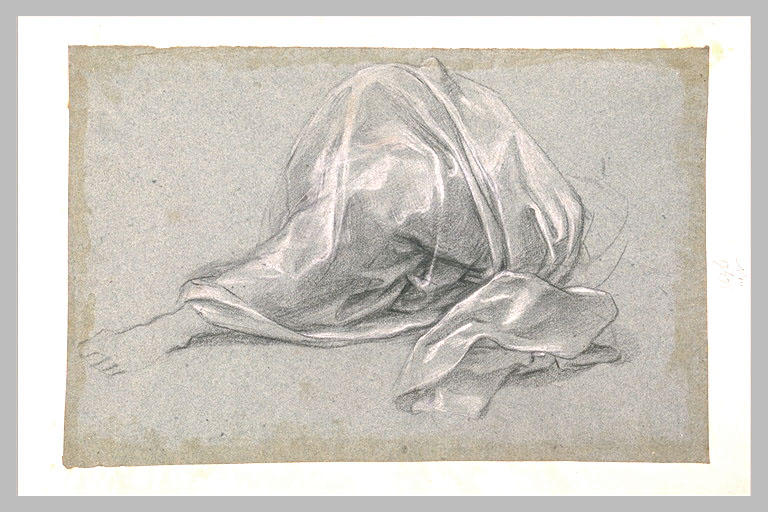 Etude de draperie pour une figure agenouillée