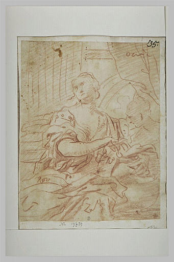 Une femme assise