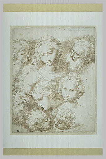 Plusieurs études de têtes