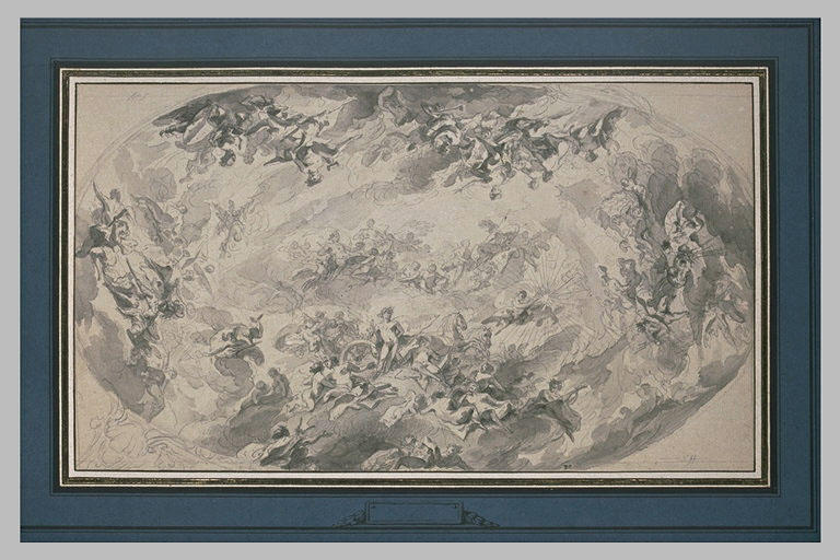 L'Assemblée des Dieux : étude pour la décoration d'un plafond