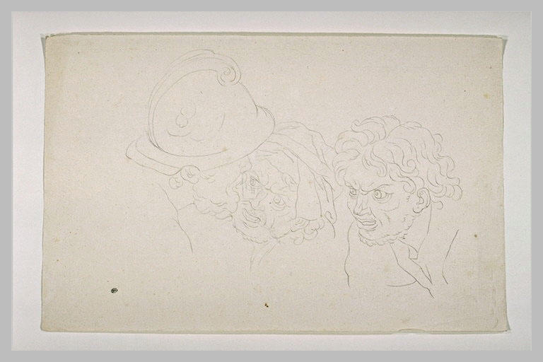 Trois têtes d'hommes