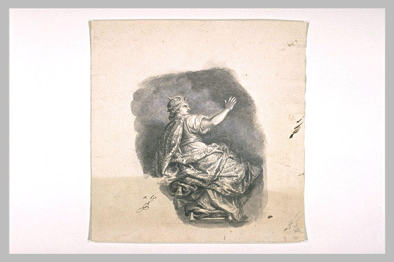 Femme drapée et couronnée
