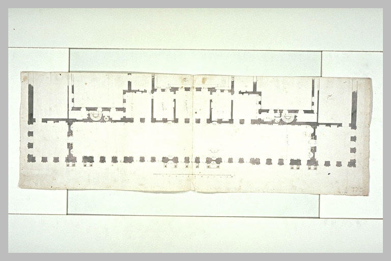 Plan de la Grande Galerie de Versailles et des deux salons contigus