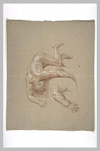 Homme nu, renversé