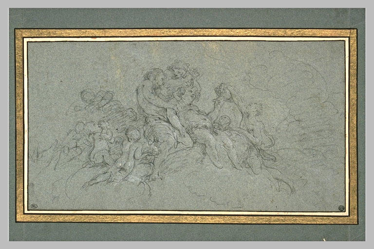 Vénus et des faunes entourant Silène