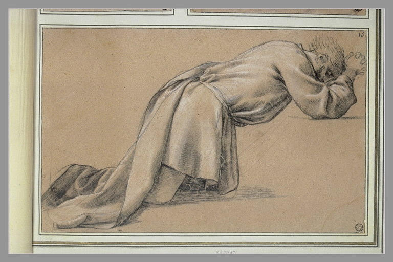 Saint Bruno à genoux : étude pour le deuxième tableau