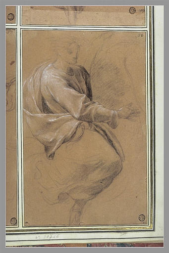 Homme à cheval : étude pour le neuvième tableau de la vie de saint Bruno