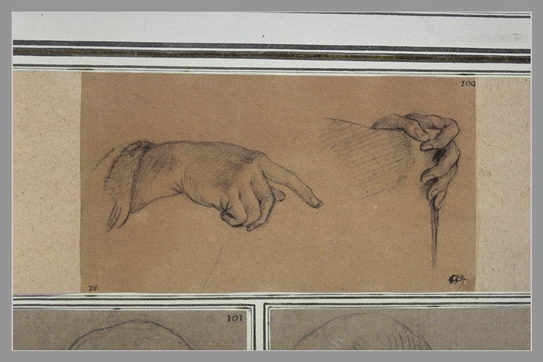 Etudes de mains : étude pour le quatorzième tableau