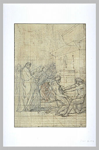 Etude pour Darius faisant ouvrir le tombeau de Nitôkris