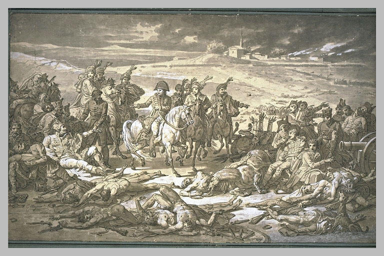 Napoléon à la bataille d'Eylau le 8 Février 1807