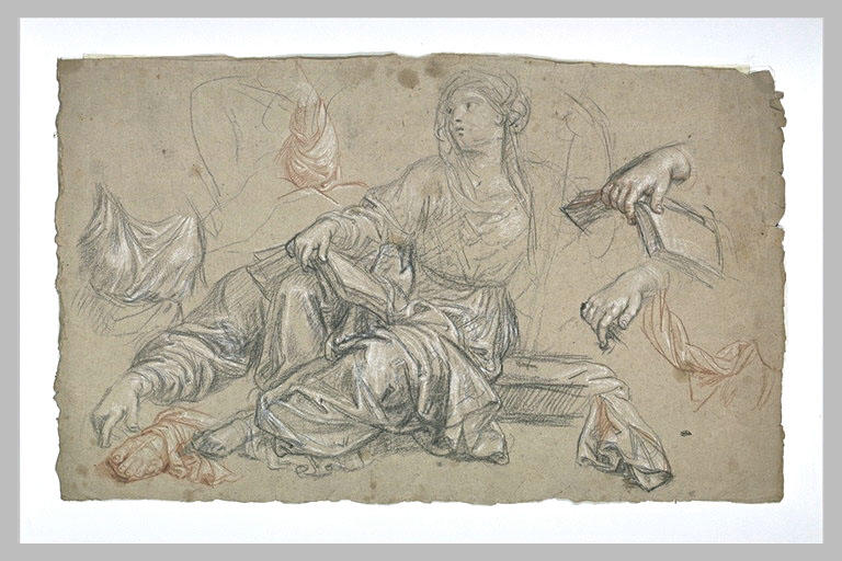 Etudes pour une femme assise tenant un livre ; Etude pour la Foi (autre titre)