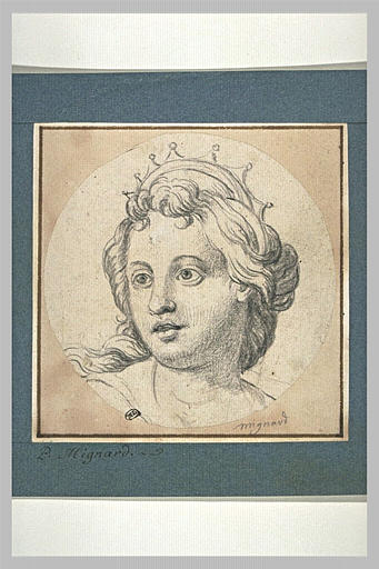 Tête d'une femme couronnée