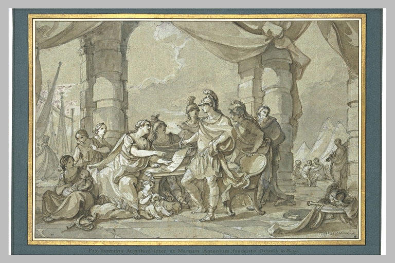 Conclusion de la paix à Tarente entre Auguste et Marc Antoine
