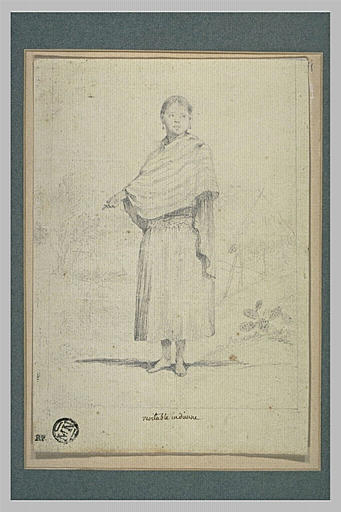 Indienne drapée, debout