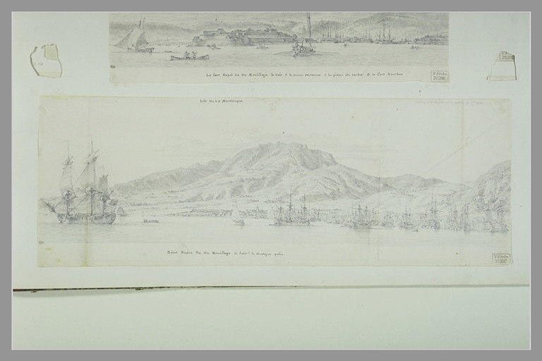Vue de Saint Pierre Ile de la Martinique prise du mouillage, le soir en 1771